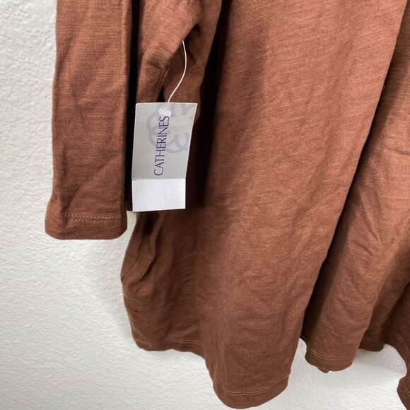 Liz & Me For Catherines Women's Love Cowboys Graphic Print Brown Size 4X NWT - Picture 9 of 11